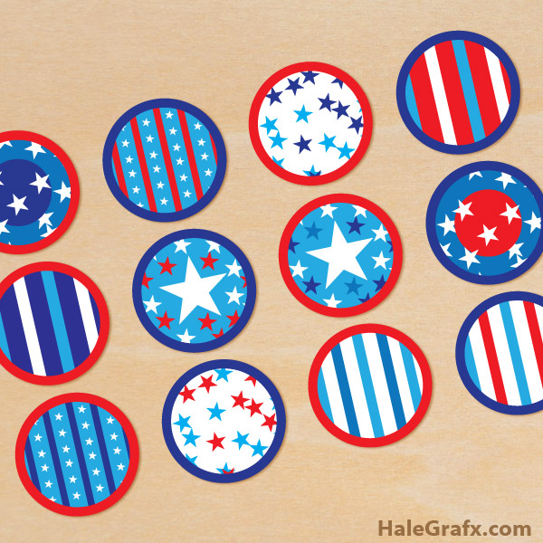 FREE Printable July 4th Cupcake Toppers FREE Printable July 4th Cupcake Toppers