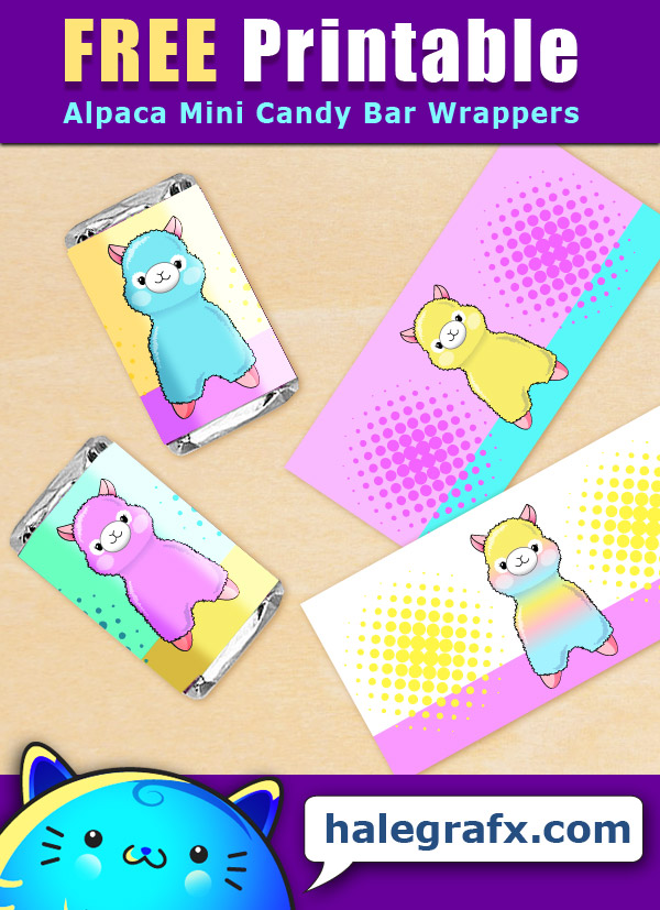 FREE Printable Alpaca Mini Candy Bar Wrappers FREE Printable Alpaca Mini Candy Bar Wrappers