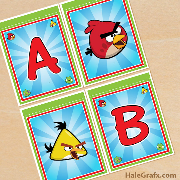 FREE Printable Angry Birds Alphabet Banner Pack FREE Printable Angry Birds Alphabet Banner Pack