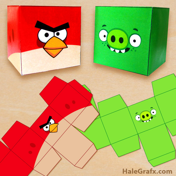 FREE Printable Angry Birds Treat Boxes FREE Printable Angry Birds Treat Boxes