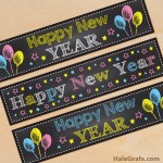 FREE Printable Chalk New Year Water Bottle Labels FREE Printable Chalk New Year Water Bottle Labels