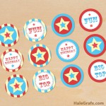 FREE Printable Circus Cupcake Toppers