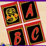 FREE Printable Cobra Kai Alphabet Banner Pack