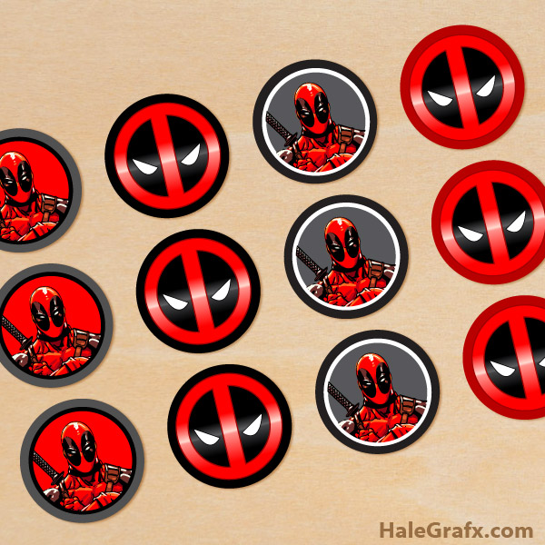 FREE Printable Deadpool Cupcake Toppers FREE Printable Deadpool Cupcake Toppers