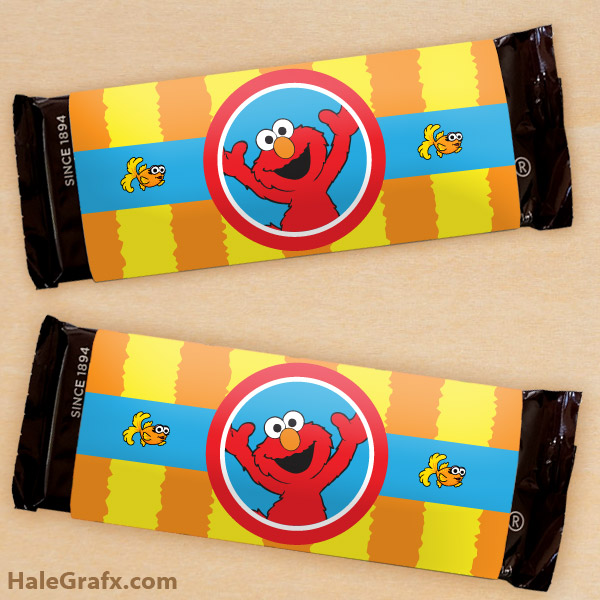 FREE Printable Sesame Street Elmo Candy Bar Wrappers FREE Printable Sesame Street Elmo Candy Bar Wrappers