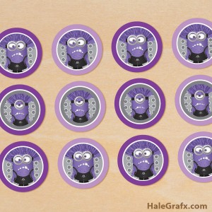 Free printable evil minion cupcake toppers Free printable evil minion cupcake toppers