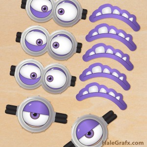 Free printable evil minion goggles and mouths Free printable evil minion goggles and mouths