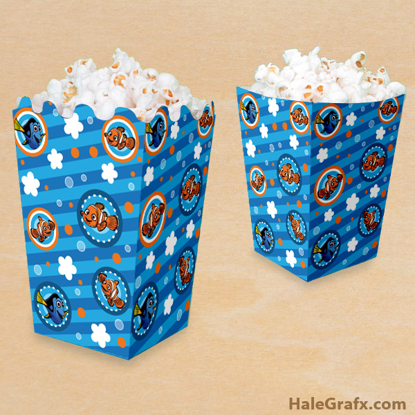 FREE Printable Finding Nemo Popcorn Box FREE Printable Finding Nemo Popcorn Box