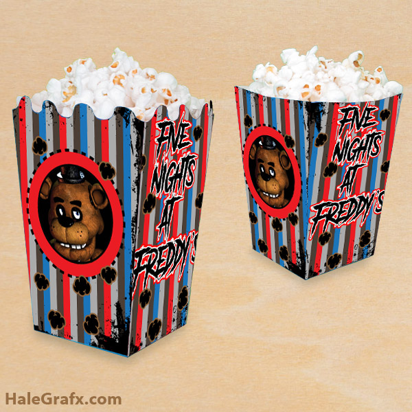 FREE Printable Five Nights at Freddy's Popcorn Box FREE Printable Five Nights at Freddy's Popcorn Box
