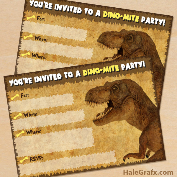 FREE Printable Dinosaur Party Invitation FREE Printable Dinosaur Party Invitation