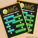 FREE Printable Emoji Birthday Party Invitation FREE Printable Emoji Birthday Party Invitation