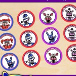 Free Printable FNAF Sister Location Cupcake Toppers