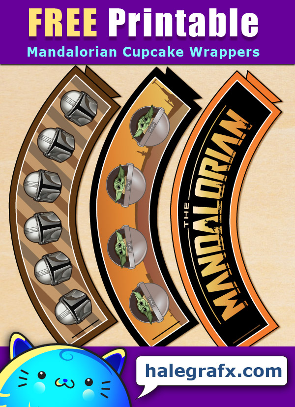 FREE Printable Star Wars Mandalorian Cupcake Wrappers FREE Printable Star Wars Mandalorian Cupcake Wrappers