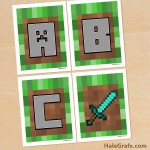 FREE Printable Minecraft Alphabet Banner FREE Printable Minecraft Alphabet Banner