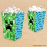 FREE Printable Minecraft Popcorn Box FREE Printable Minecraft Popcorn Box