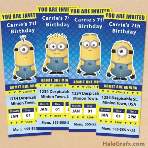 Free Printable Minion invitations Free Printable Minion invitations