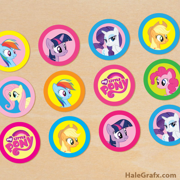 FREE Printable My Little Pony Cupcake Toppers FREE Printable My Little Pony Cupcake Toppers