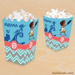FREE Printable Moana Popcorn Box