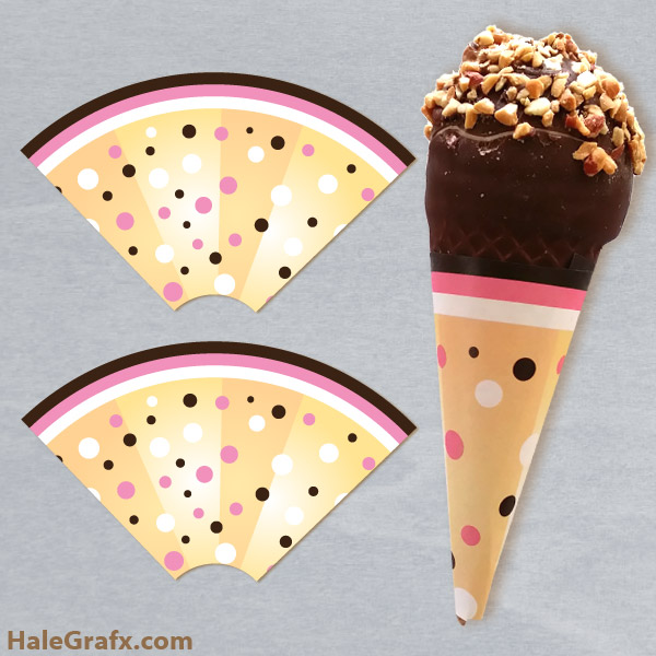 FREE Printable Ice Cream Cone Wrappers FREE Printable Ice Cream Cone Wrappers