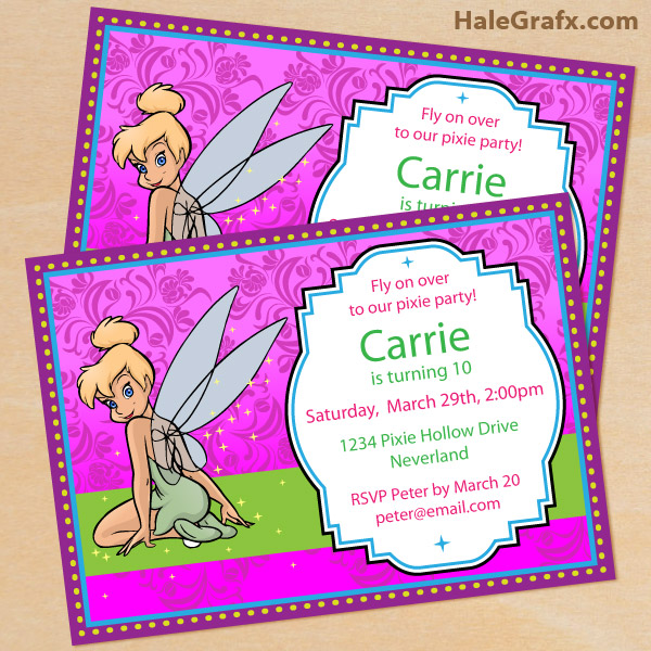 FREE Printable Disney Tinkerbell Birthday Invitation FREE Printable Disney Tinkerbell Birthday Invitation