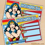 FREE Printable Wonder Woman Birthday Invitation
