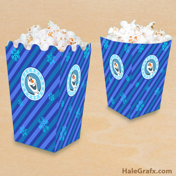 FREE Printable Frozen Olaf Popcorn Box FREE Printable Frozen Olaf Popcorn Box
