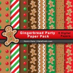 FREE Christmas Gingerbread Party Digital Paper Pack FREE Christmas Gingerbread Party Digital Paper Pack