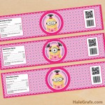 FREE Printable Despicable Me girl Minions Water Bottle Labels