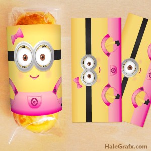 Free printable girl minion twinkies wrappers Free printable girl minion twinkies wrappers