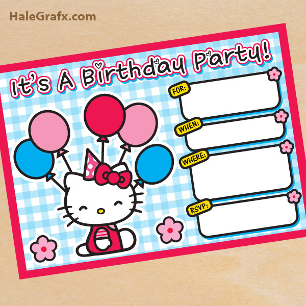 FREE Printable Hello Kitty Birthday Invitation FREE Printable Hello Kitty Birthday Invitation