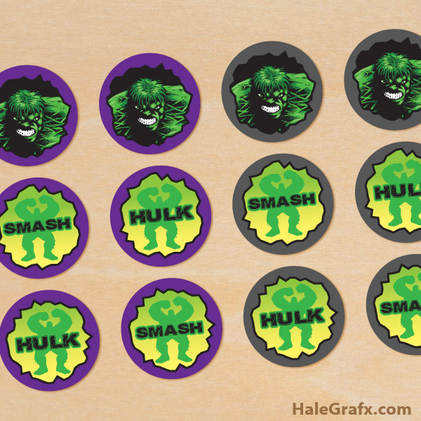 FREE Printable Incredible Hulk Cupcake Toppers FREE Printable Incredible Hulk Cupcake Toppers