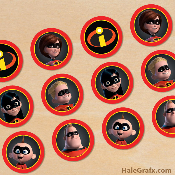 FREE Printable Incredibles Cupcake Toppers FREE Printable Incredibles Cupcake Toppers