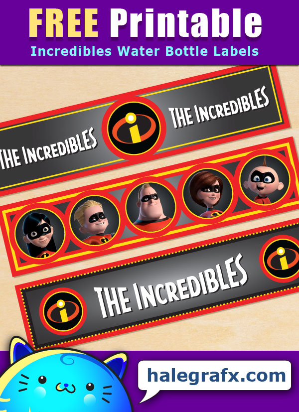 Free Printable Incredibles Water Bottle Labels Free Printable Incredibles Water Bottle Labels