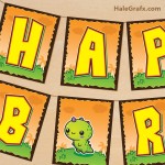 FREE Printable Kawaii Dinosaur Birthday Banner