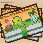 FREE Printable Kawaii Dinosaur Birthday Invitation FREE Printable Kawaii Dinosaur Birthday Invitation