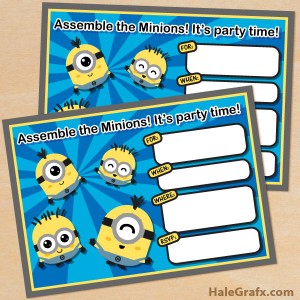 Free printable kawaii minion invitations Free printable kawaii minion invitations