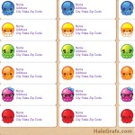 FREE Printable Kawaii Octopus Address Labels