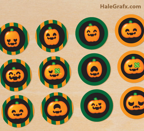 FREE Printable Halloween Pumpkin Cupcake Toppers FREE Printable Halloween Pumpkin Cupcake Toppers