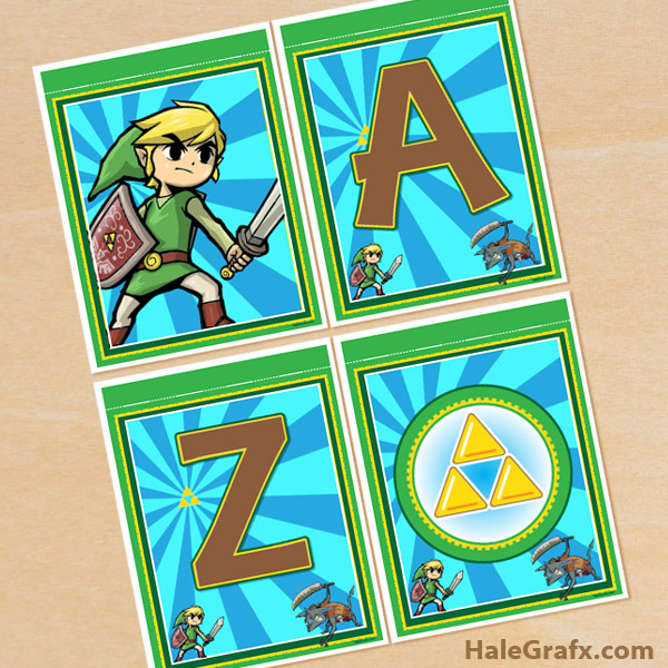 FREE Printable Legend of Zelda Alphabet Banner Pack FREE Printable Legend of Zelda Alphabet Banner Pack
