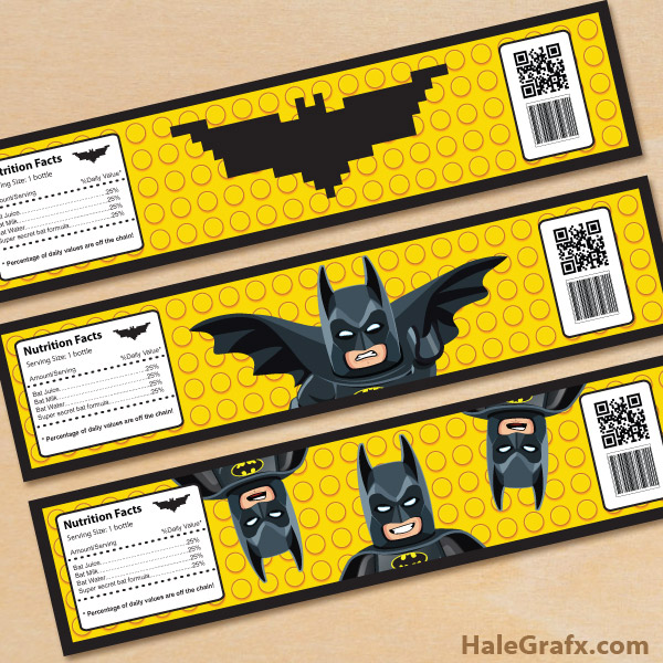 Free Printable LEGO Batman Water Bottle Labels Free Printable LEGO Batman Water Bottle Labels