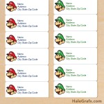 FREE Super Mario & Luigi Address Labels