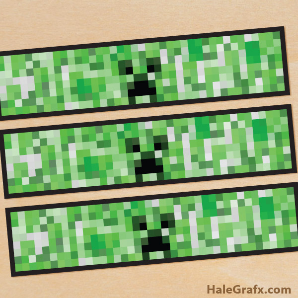 FREE Printable Minecraft Creeper Water Bottle Labels FREE Printable Minecraft Creeper Water Bottle Labels