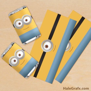 Free printable minion mini candy bar wrappers Free printable minion mini candy bar wrappers