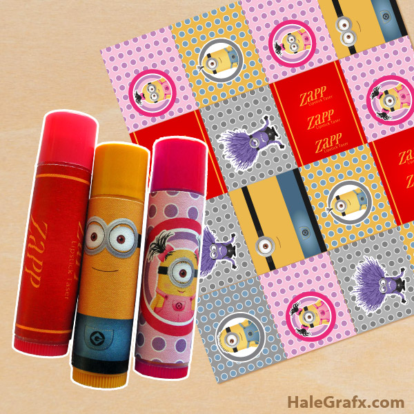 FREE Printable Despicable Me Minion ChapStick Labels FREE Printable Despicable Me Minion ChapStick Labels