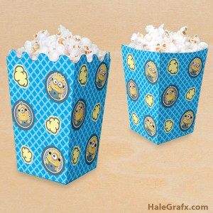 Free printable minion popcorn boxes Free printable minion popcorn boxes