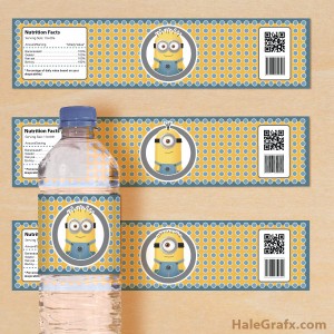 Free printable minion water bottle labels Free printable minion water bottle labels