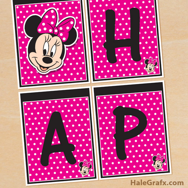 FREE Printable Minnie Mouse Birthday Banner FREE Printable Minnie Mouse Birthday Banner
