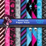 FREE Monster High Digital Paper Pack FREE Monster High Digital Paper Pack