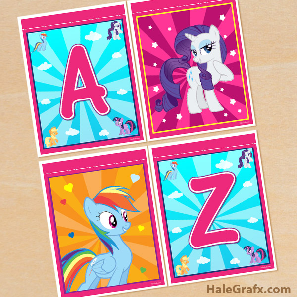 FREE Printable My Little Pony Alphabet Banner Pack FREE Printable My Little Pony Alphabet Banner Pack