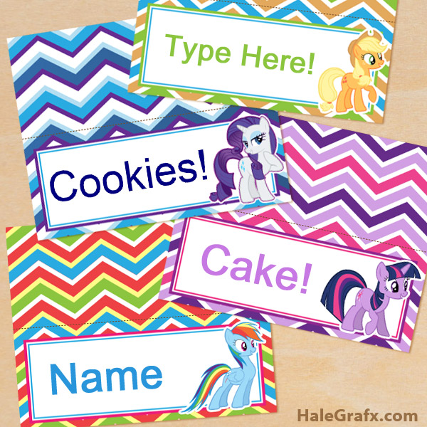 FREE Printable My Little Pony Place Cards FREE Printable My Little Pony Place Cards